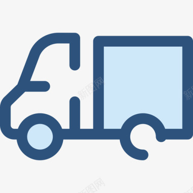 电子商务卡车电子商务7蓝色图标图标