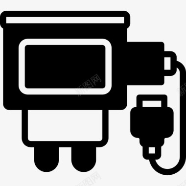安卓充电器充电器连接器电缆3填充图标图标