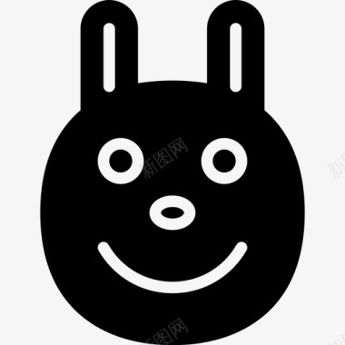 兔子表情符号14填充图标图标