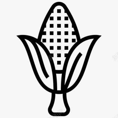 烤玉米有机植物图标图标