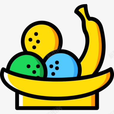 水果美食黄色图标图标