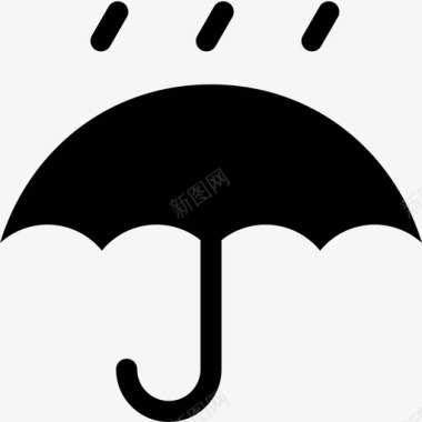 雨天云层雨伞图标图标