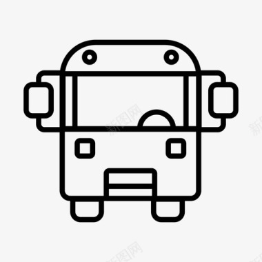 公共标识安全公共汽车汽车交通工具图标图标