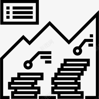 数据化分析免抠分析商业20线性图标图标