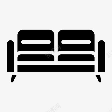 沙发双人床家具图标图标