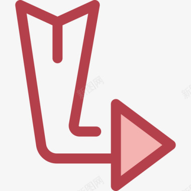 对角线箭头箭头9红色图标图标