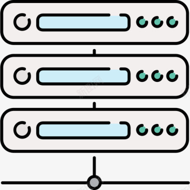 彩色社区图标服务器设备9彩色128px图标图标