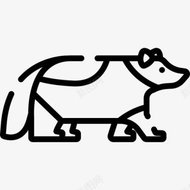 动物狼獾动物28直系图标图标