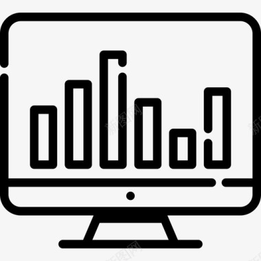 在线品牌监控搜索引擎优化在线营销6线性图标图标