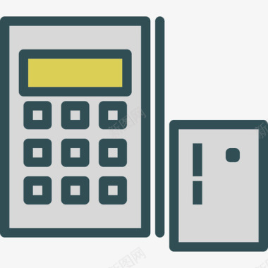 劳动力市场计算器市场营销3线性颜色图标图标