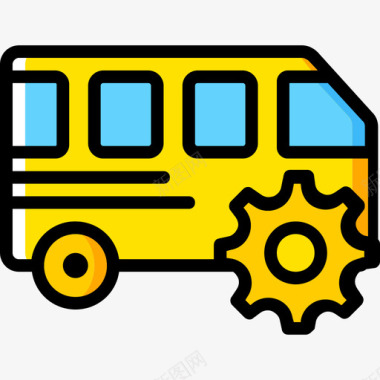 4路公交车黄色图标图标