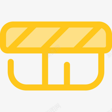 寿司食品和餐厅7黄色图标图标