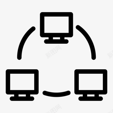 计算机终端计算机连接组图标图标
