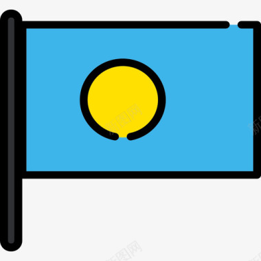 帕劳旅游线路帕劳旗帜收藏2桅杆图标图标