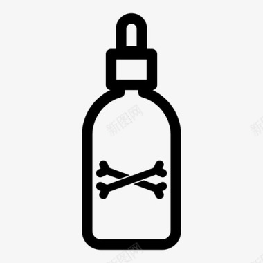 毒药瓶子危险图标图标