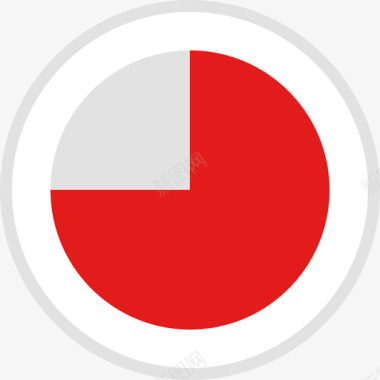 2019红色统计信息图形红色3平坦图标图标