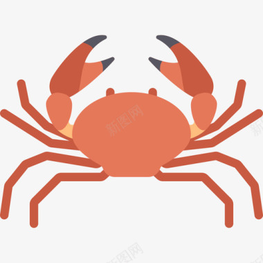 螃蟹动物19扁平图标图标