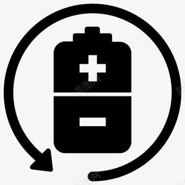 超薄移动电源可充电电池充电能量图标图标
