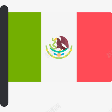 墨西哥国际国旗5桅杆图标图标