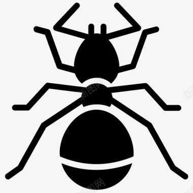 萤火虫蚂蚁害虫图标图标