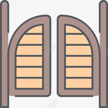 门狂野西部4彩色图标图标