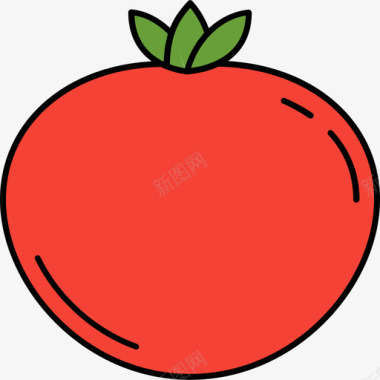 番茄食品和饮料6颜色128px图标图标