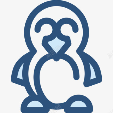 徽标的变体Linux徽标3蓝色图标图标