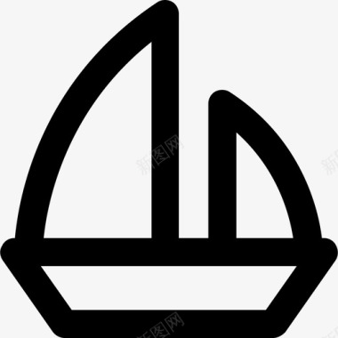 帆船旅行24粗体圆形图标图标