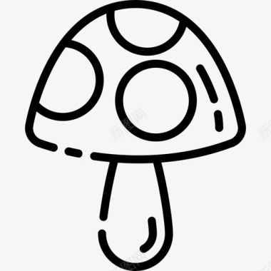 蘑菇弹簧6线形图标图标