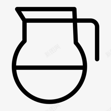 咖啡壶器具壶图标图标
