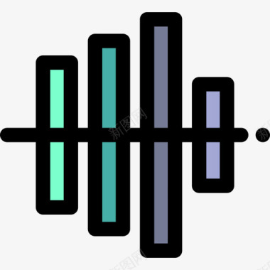 网易音乐图标音乐播放器音乐图标5线性颜色图标