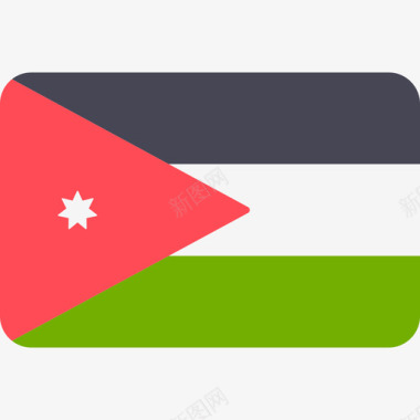 矩形约旦国际国旗6圆形矩形图标图标