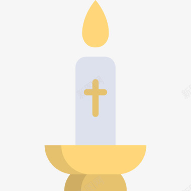 蜡烛复活节13扁平图标图标