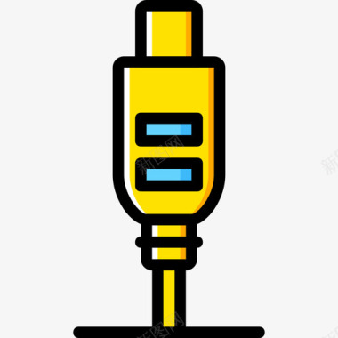 4K标识Hdmi连接器电缆4黄色图标图标