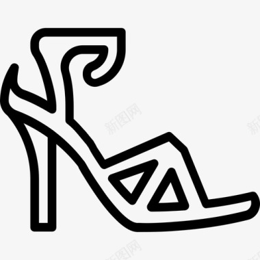 女鞋高跟鞋女鞋3直线型图标图标