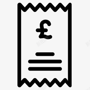 收据帐单英镑收据图标图标