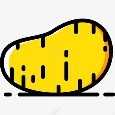土豆美食黄色图标图标