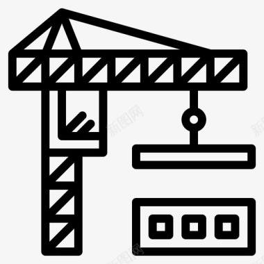 地产纸杯设计建筑起重机房地产图标图标