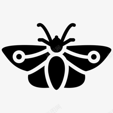飞蛾蝴蝶昆虫图标图标