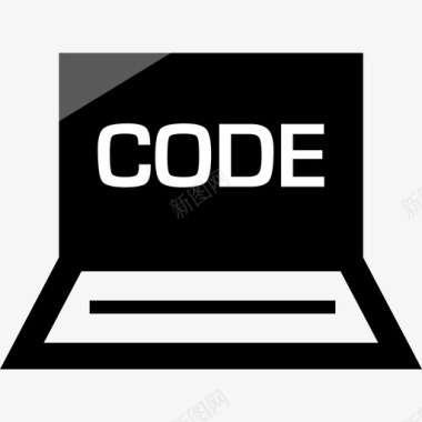 编码编码在线和互联网平面图标图标