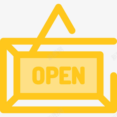 开放电子商务10黄色图标图标