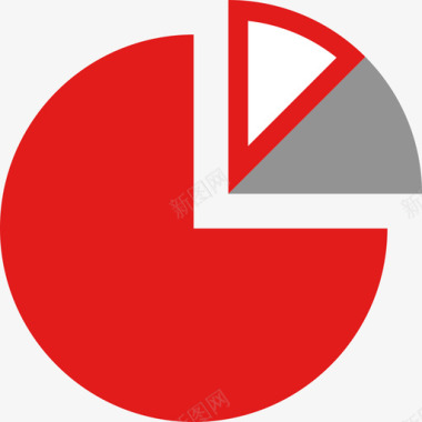 红色十字架图标统计信息图形红色2平坦图标图标