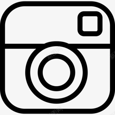 Instagram社交品牌线性图标图标