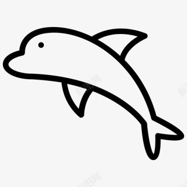 海豚海豚卡通海豚人类朋友鱼图标图标