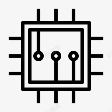 处理器处理器芯片组件图标图标
