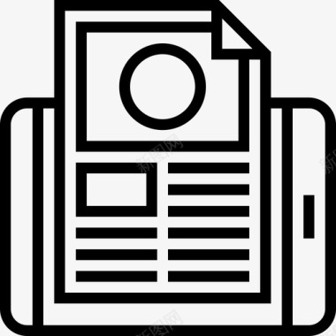手机版网页智能手机网页3线性图标图标