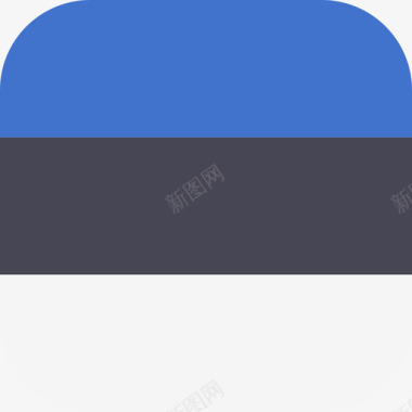方形复古爱沙尼亚国际国旗3圆形方形图标图标