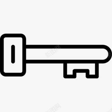 公共标识安全钥匙安全7线性图标图标