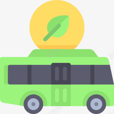 公交车生态18扁平图标图标