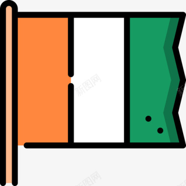 爱尔兰圣帕特里克第11天线性颜色图标图标